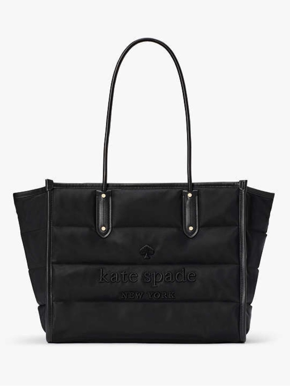 Kate Spade New York Ella Puffer Black Quilted Extra Large Tote Bag